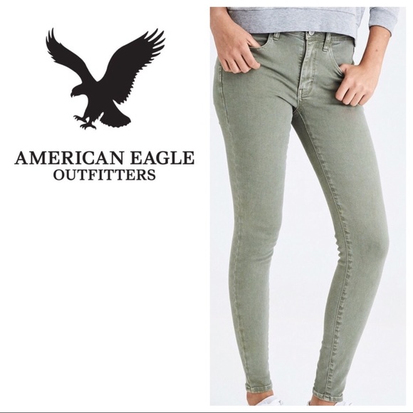 sage green jeggings